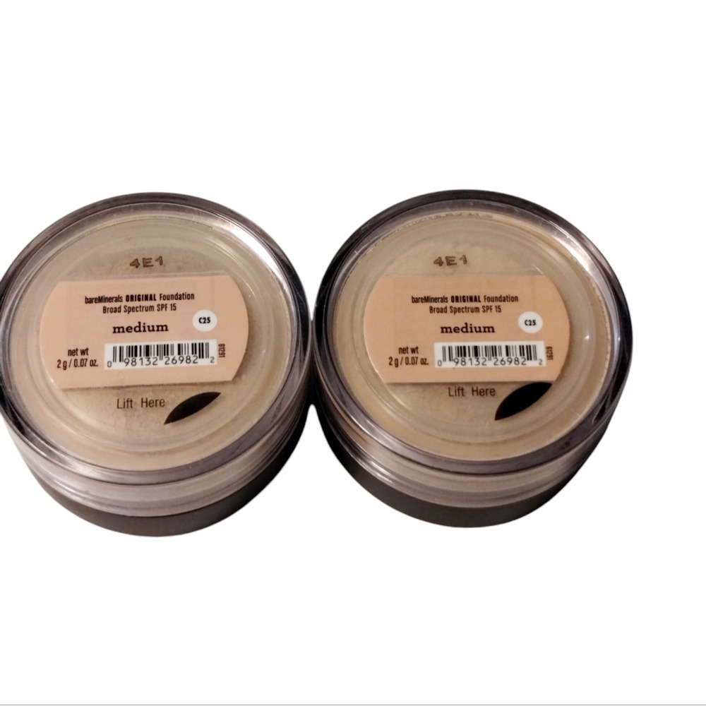 BARE MINERALS Original Loose Powder Foundation MEDIUM C25 Bundle of 2 pcs Beauty
